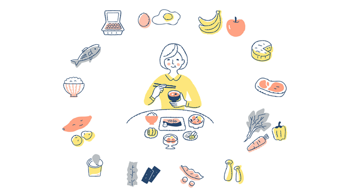 食事をする女性