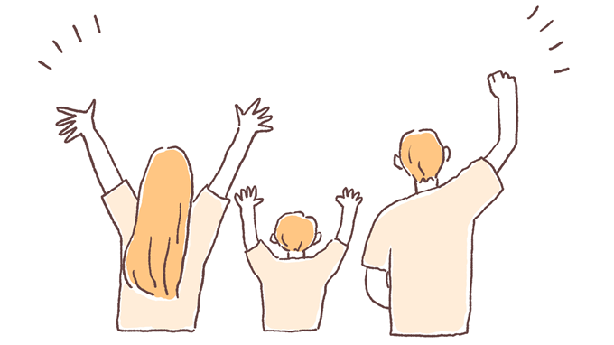 家族との時間を楽しむ女性